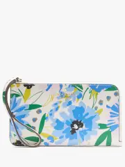 Lucy Floral Medium L-Zip Wristlet