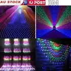 LED Net Mesh Peacock Light Waterfall Curtain Fairy String Outdoor Christmas Deco