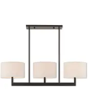 Livex Hayworth 3 Light BZ Linear Chandelier