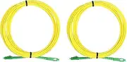 OpZonik 3m - 2Pack LC/APC to SC/APC Fiber Optic Patch Cable Single Mode Simplex Optical Patch Cord 9/125µm Fiber Optic Cable LC APC-SC APC 3 Meter (9.8ft) Pack of 2