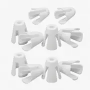 10-Pack White C-Claw Thread Holders: Durable, Lightweight Spool Cones for Indust