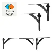 Set of 2] Black Shelf Brackets for 6", 8", 10" Shelves - Oil Rubbed Bronze Fi...
