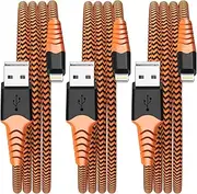 Mozzvas iPhone Charger [Apple MFi Certified] Long Lightning Cable 3PACK 3/6FT Nylon Braided USB Cable Fast Charging & Sync Cord for iPhone 14/13/12/11 Pro Max/XS MAX/XR/XS/X/8/iPad
