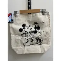 在飛比找蝦皮購物優惠-外貿品牌迪士尼Disney 米奇mickey 米妮帆布包肩背