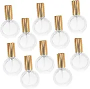 COLLBATH 10pcs Glass Perfume Atomizer Spray Bottles Refillable Empty Scent Bottles with Aluminum Cap for Fragrance Travel User Friendly Design Leakproof and Portable
