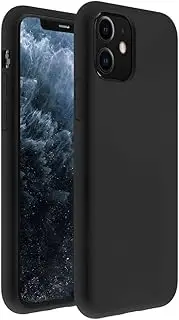 ZUSLAB Silicone Case for iPhone 11 Case, Liquid Silicone Anti-Scratch Gel Rubber Shockof Full tection Soft Microfiber Lining Cover for Apple (2019) - Black