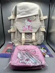 Hello Kitty Girls School Backpack lunchbag included !! See Photos