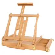 Winsor & Newton Arun Beechwood Table Top Box Easel Canvas Storage 64x40cm NTRL