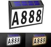 T-SUNUS Solar House Numbers Light, Lighted House Numbers Sign Plaque Address Numbers for Houses Waterproof LED Solar Powered Address Sign for Houses Mailbox Street Yard