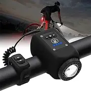 Mountain Bike Electronic Horn Bell, Bike Horns for Adults Loud, USB Rechargeable Bicycle Speaker, Electric Night Cycling Flashlight Accessories Ipx5 Waterproof, 110db Loud Alarm