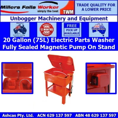 Millers Falls TWM 75 Litre Electric Parts Washer for Workshop, Garage or Home