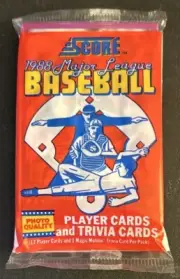 1988 Score Baseball Pack Wally Joyner Angels Top Kevin Elster Mets Rookie Back