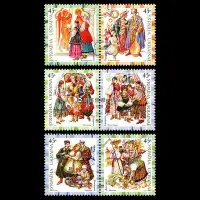 在飛比找Yahoo!奇摩拍賣優惠-烏克蘭2003 傳統民族服裝第3組6全 外國郵票