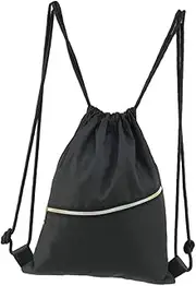 BESTYASH Drawstring Bag Backpacks Simple Travel Bag Shopping Bag Shopping Storage Backpack Black