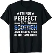 [X.Style] I'm Not Perfect But I'm Scottish Pride Scotland Heritage ds1018 T-Shirt (2XL) Black
