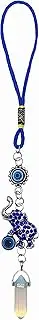 LUCKBOOSTIUM Elephant, Opal Crystal, Mandala Hanging Pendant - Good Luck Car Ornaments for Rear View Mirror