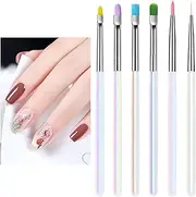 Nail Paint Brush - Nail Liner Brush - Dotting Stamping Painting Tool Small Liner Applicator for Gel Polish for Beginners and Professional