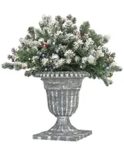 National Tree Company 24in Snowy Sheffield Spruce Porch Bush With Twinkly Led Lights