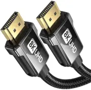8K HDMI ARC/eARC Cable 2.1 for Soundbar 10ft, 8K@60Hz, 4K@120Hz Ultra High Sp...