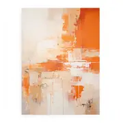 Abstract Orange Painting Canvas Print