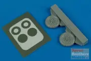 ARS7245 1:72 Aires Bf 109E/F Wheels & Paint Mask Set #7245