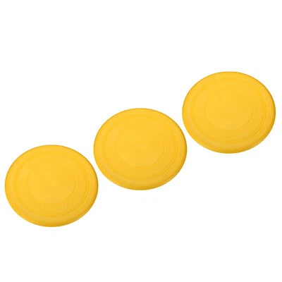 3Pcs 7 Inch Flying Disc, Soft Waterproof for Outdoor Playing Sport Game, Yellow