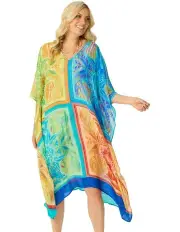 [Fella Hamilton] Treasure Long V-Neck Kaftan in Multi