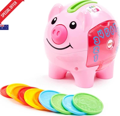 Laugh & Learn Smart Stages Piggy Bank DGC34 Baby Learning Toy with Coins