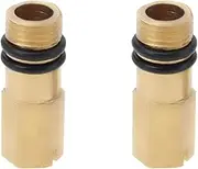 2Pcs Hot and Cold Water Inlet M10 Threaded Brass Plug Faucet Tap Flexible Pipe Water Inlet for Bathroom and Kitchen Mixer Taps 10 mm