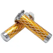 Handle Bar 22mm Left Right Front Gold Universal CNC Scale Hand Grip 7/8" Rubber