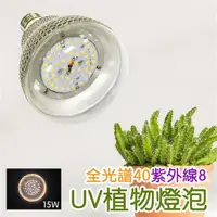 在飛比找ETMall東森購物網優惠-君沛植物燈 UV植物燈 15瓦 紫外線全光譜 植物燈泡 UV