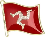 [Pinstant] Isle of Man Flag Mann Triskelion Three Armoured Legs Golden Spurs Red Manx Coat of Arms British Great Britain State Crown Dependency 0.66" Enamel Pin, 0.66 Inches, Enamel, enamel