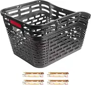 yuksok Bicycle Basket Rear Sundries Organizer Dogs Carrier Versatile Mount Bike Rack Basket for Camping Sports Folding Bike Outdoor