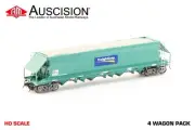 Auscision (NLH-3) NPZH Limestone Hopper, FreightCorp Faded PTC Blue - 4 Car Pack