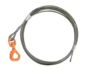 Swaged Winch Wire 3/8" x 100' w/ Self Locking Hook Swivel Tow Cable USA Made