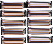 Mipcase 10pcs Multicolored Jumper Wires Pin Cable for Breadboard Electronics PCB Projects Easy to Use Compact Design Female to Female Connections