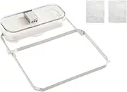 Suction Cup Kitchen Sink Filter with 100PCS Replacement Disposable Mesh Bag (White)