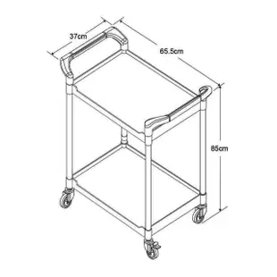 【品築家具】黑色輕巧型二層推車(依配合貨運認定本島偏遠地區需額外酌收運費)