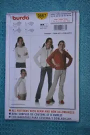 #9667 BURDA Young Fashion Sewing PATTERN Girls TOP-ZIP JACKET Sizes 7-14yrs NEW