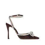 [Mach & Mach] Mach & Mach 110mm Double Bow Crystal-embellished Pumps 38 IT RED