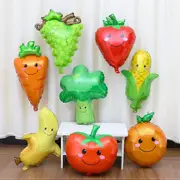 Baicccf Other Garden Decorative 8pcs Fruit Vegetable Aluminum Foil Balloons for Party Decoration Fruit Birthday Aluminum Foil Helium Balloon for Su...