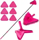 Wall Mop with Long Handle 202 Cm, Upgraded 180° Collapsible Baseboard Cleaner To