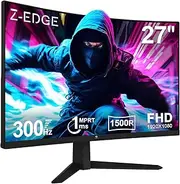 Z-Edge 27 inch Curved Gaming Monitor, 300Hz, 1ms, FHD 1080P, AMD FreeSync, HDR Support, 2xDP, 2xHDMI, VESA Compatible