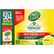 Pine O Cleen Multipurpose Biodegradable Lemon Lime Wipes 504s