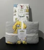 5 PC Pottery Barn Sesame Street Full Queen Quilt & Queen Sheet Set Elmo Big Bird