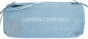 Bench Cushion Covers Indoor 120cm x 40cm 160cm x 50cm 150 x 40 130 x 50 with Zip, Linen Fabric Bench Sofa Chair Seat Pad Protector Cover, Back Pillow Foam Case(Light Blue,60x50x8cm)