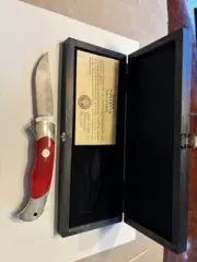 BOKER Damascus Folding Knife With Box New Vintage