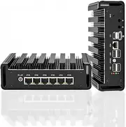 GZBOX Mini PC Fanless Soft Router N100 Alder Lake Firewall Appliance G31 6* LAN I226 Port DDR5 NVME SSD for Home Office (Barbones)