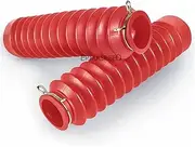 Motorcycle Front Fork Cover Gaiters Gators Boot Shock Protector Dust Guard for Motorcycle Motocross Off Road(Red)