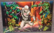 TMNT vs GI Joe Storm Shadow Glossy Print 11 x 17 In Hard Plastic Sleeve